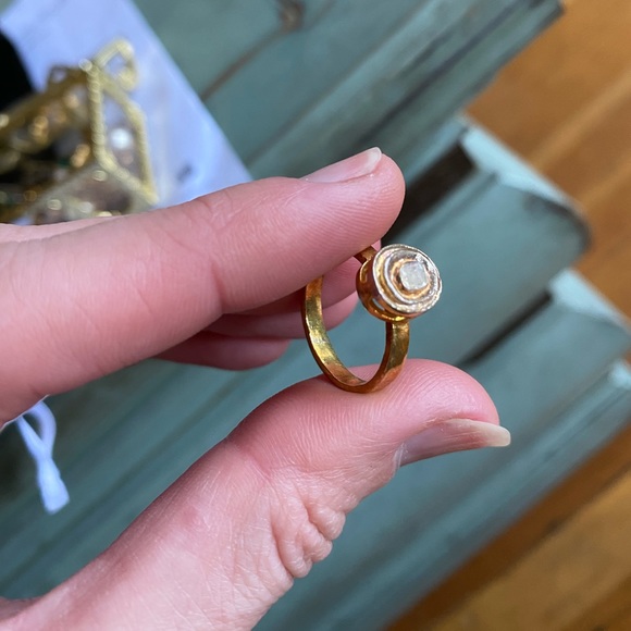 Gold plated Diamond ring - Picture 5 of 5